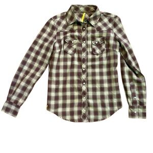 Lolë Purple Plaid Western Flannel